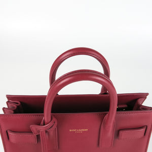 Nano Sac De Jour in Smooth Burgundy Leather