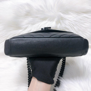 Medium College Leather Bag Black