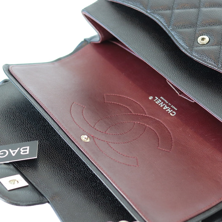 Jumbo Classic Flap Black Caviar Leather with SHW