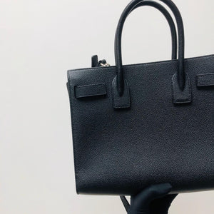 Baby Sac De Jour in Black Grained Leather