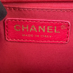 Old Medium Boy Chevron Calfskin Red GHW