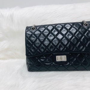 Reissue 227 Aged Calfskin Leather Black Silver Hardware