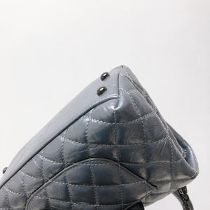 Quilted Mini Coco Handle Flap Silver