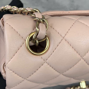 Mini Rectangle Lambskin Pink GHW