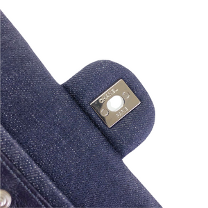 Tweed/Denim Medium Classic Flap Blue