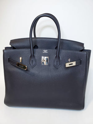 Birkin 35 Togo Leather in Bleu Indigo with PHW