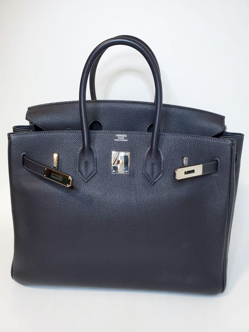 BIRKIN BLUE INDIGO 35CM - Bags Of Luxury