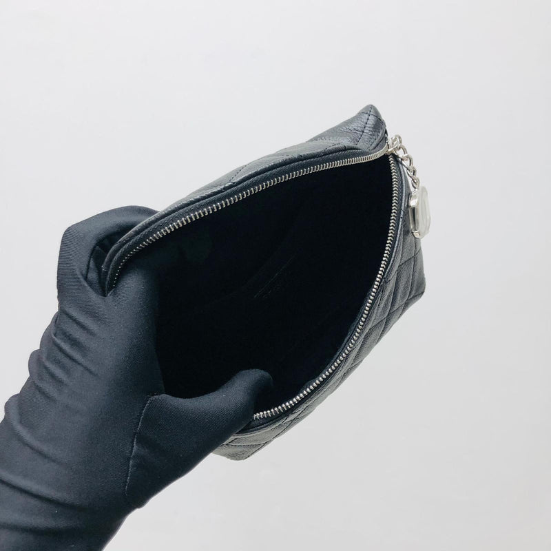Uniform Calfskin Black Belt Bag