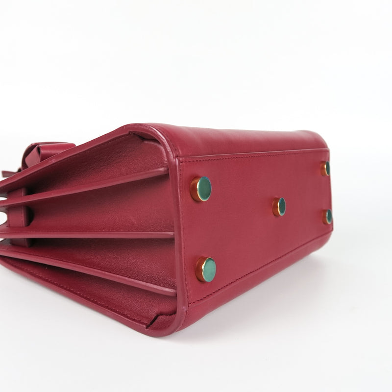 Nano Sac De Jour in Smooth Burgundy Leather