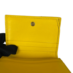 GG Marmont Card Case Wallet in Yellow with GHW