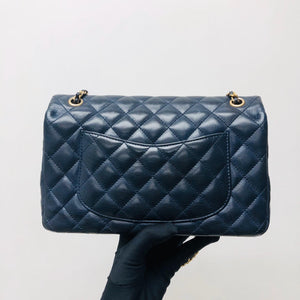 Studded Rock the Corners Flap Bag in Dark Blue
