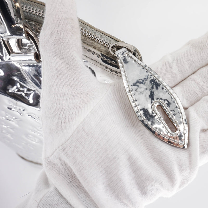 Silver Monogram Miroir Lockit Handbag