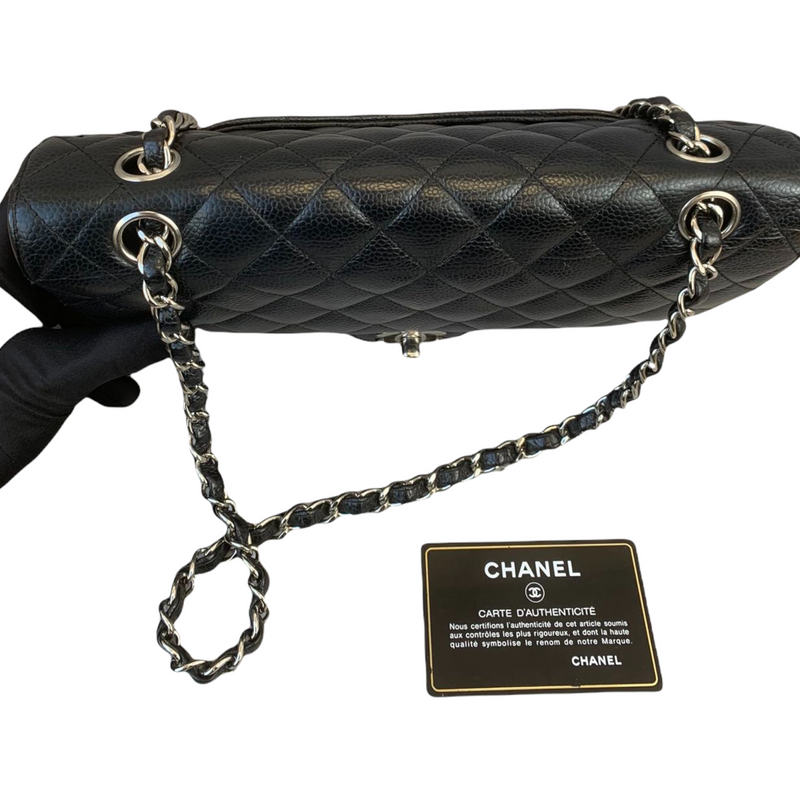 Classic Flap Caviar Medium Black SHW