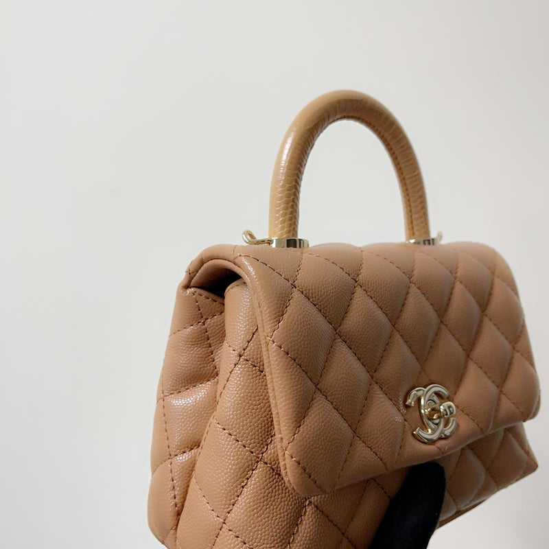 Mini Coco Handle Flap Caramel LGHW