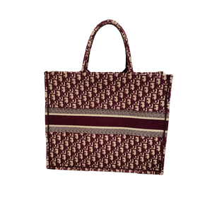 Oblique Large Book Tote Burgundy