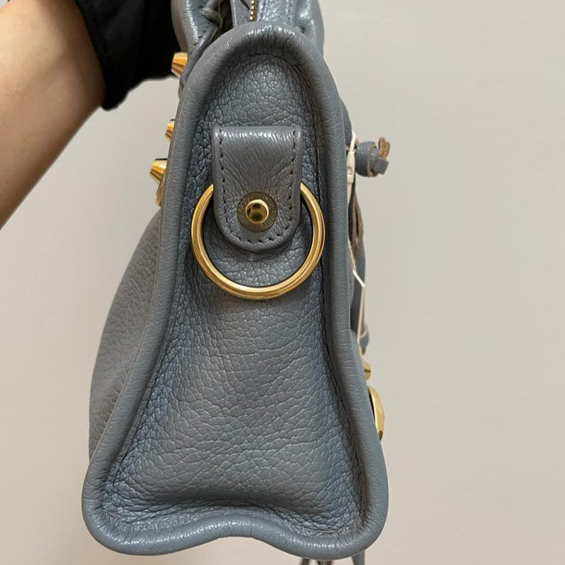 Classic Mini City Metallic Edge Bag Grey