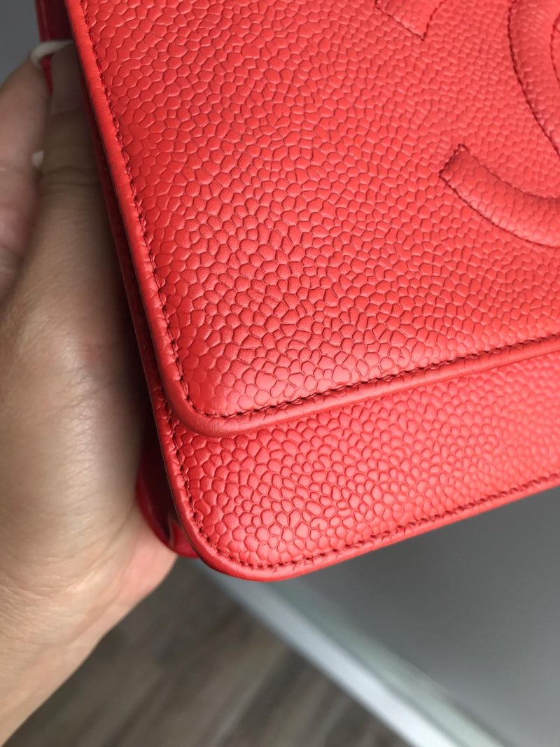 Timeless CC Wallet on Chain in Red Caviar