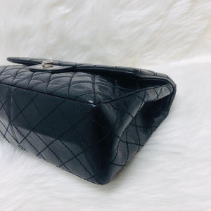 Reissue 227 Aged Calfskin Leather Black Silver Hardware