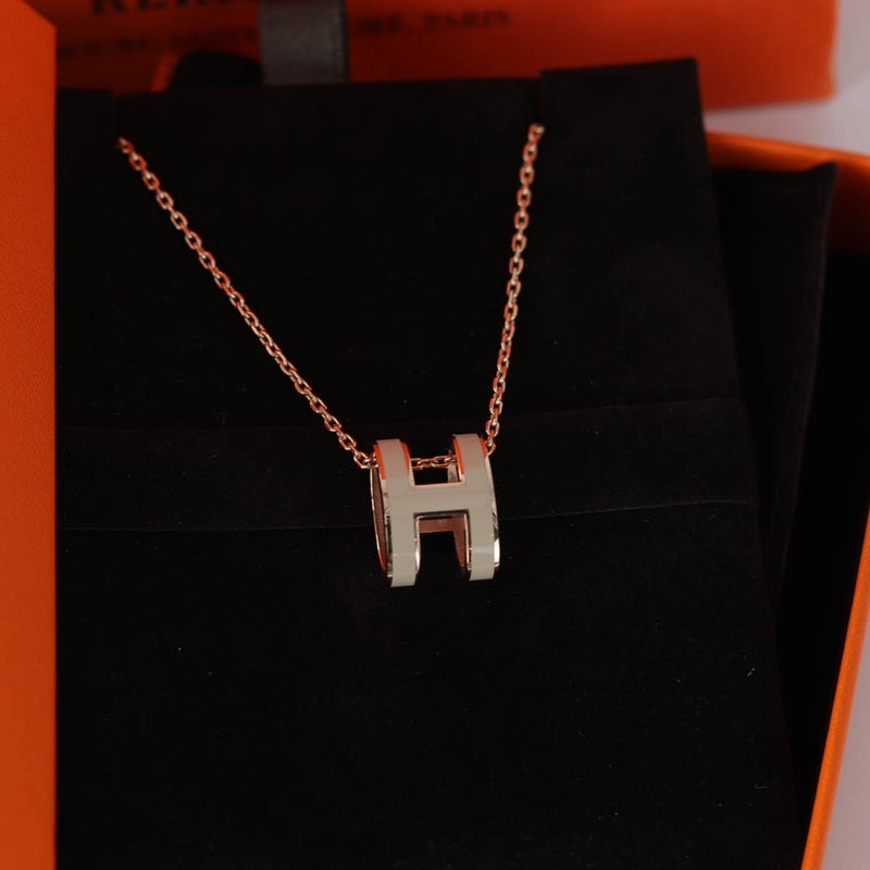 Hermes pop h necklace marron glace Outlet
