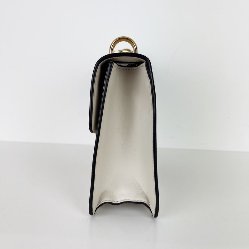 Sylvie Small Shoulder Bag in White GHW