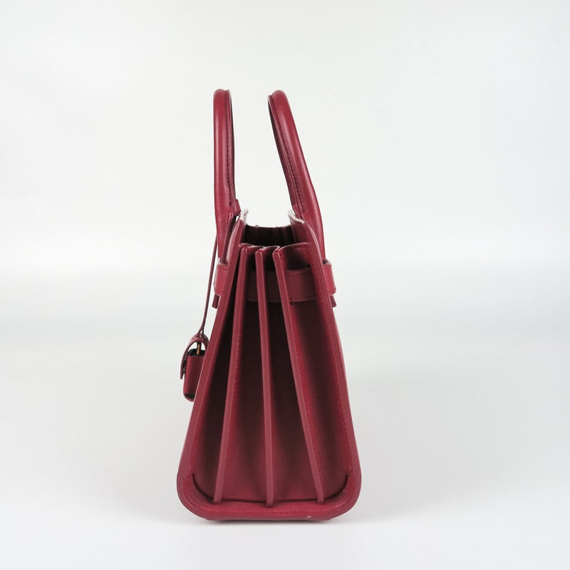 Nano Sac De Jour in Smooth Burgundy Leather