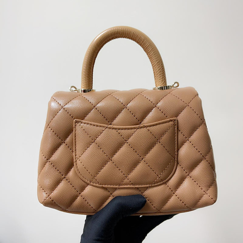 Mini Coco Handle Flap Caramel LGHW