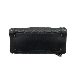 Double Stitched Boy Calf Tote Black RHW