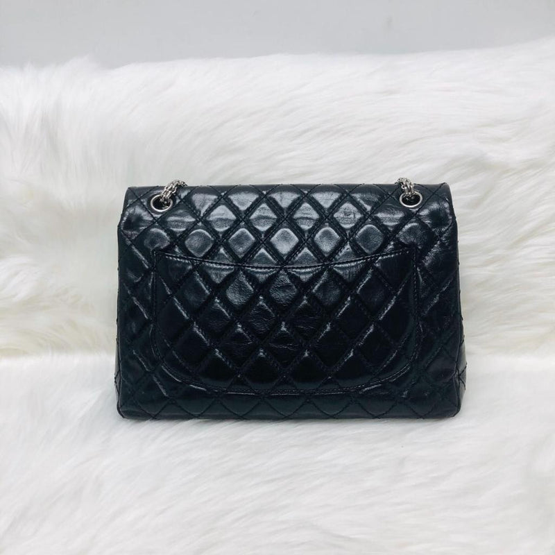Reissue 227 Aged Calfskin Leather Black Silver Hardware