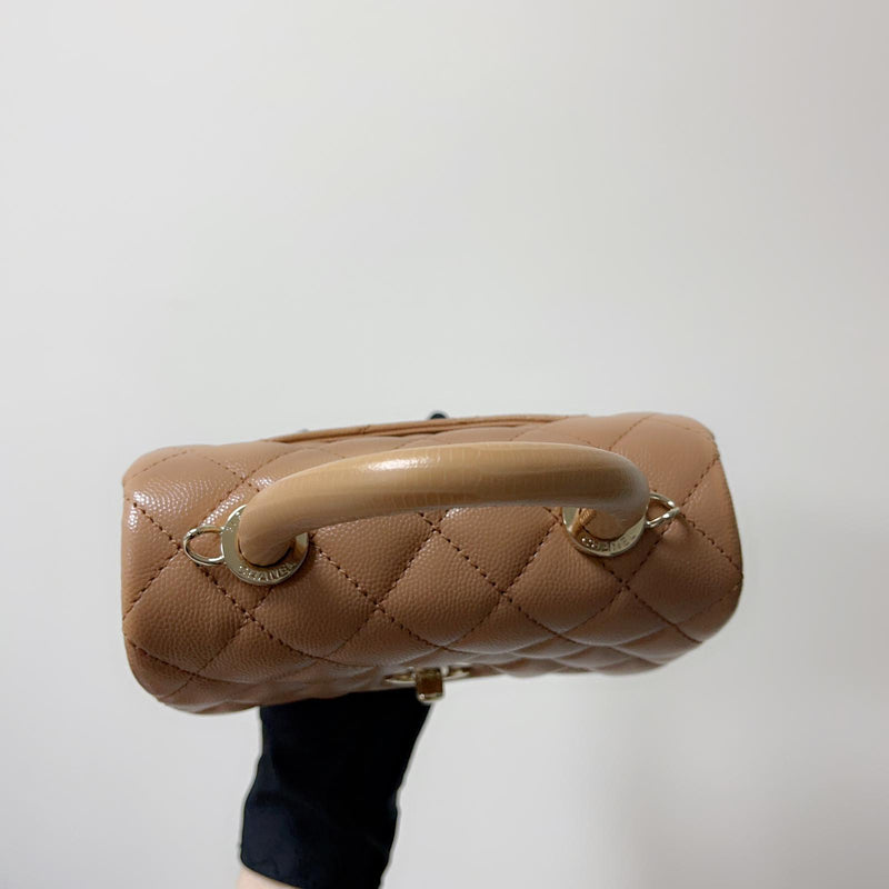 Mini Coco Handle Flap Caramel LGHW