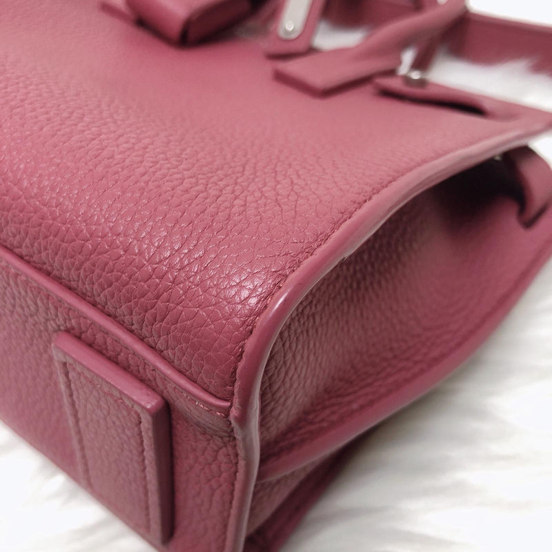 Nano Sac De Jour in Burgundy Leather