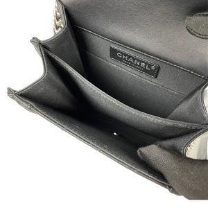 Vertical North South Boy Flap Bag in Black SHW