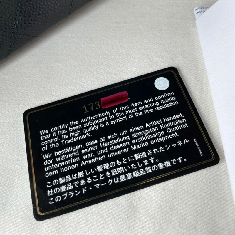 Classic Double Flap Jumbo Caviar Black SHW