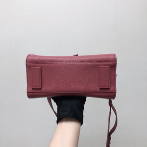 Nano Sac De Jour in Burgundy Leather