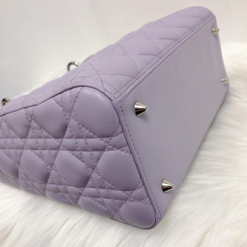 Lambskin Lady Dior Medium Bag in Lilac