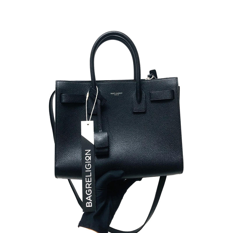 Baby Sac De Jour in Black Grained Leather