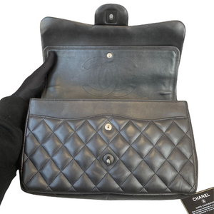 Jumbo Double Flap Lambskin So Black