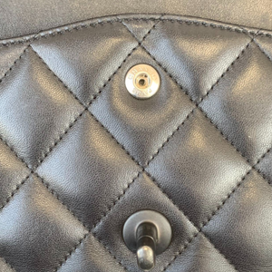 Jumbo Double Flap Lambskin So Black
