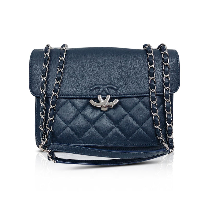 Chanel - Mini Rectangular Top Handle Classic Flap Bag - Black Caviar - GHW  - 31 Series