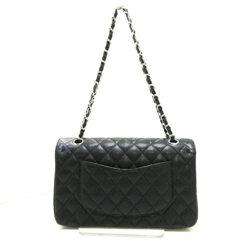 Classic Double Flap Caviar M/L in Black SHW