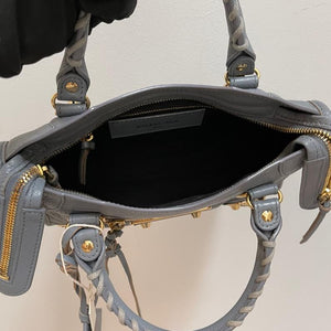 Classic Mini City Metallic Edge Bag Grey