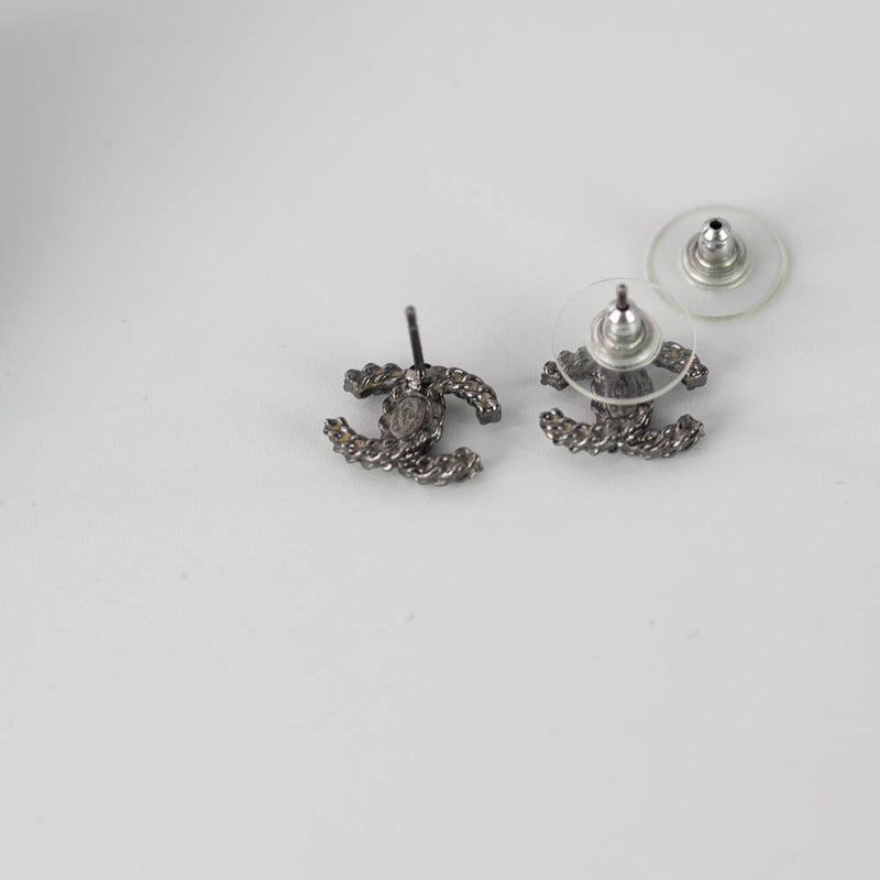 CC Stud Earrings in Black