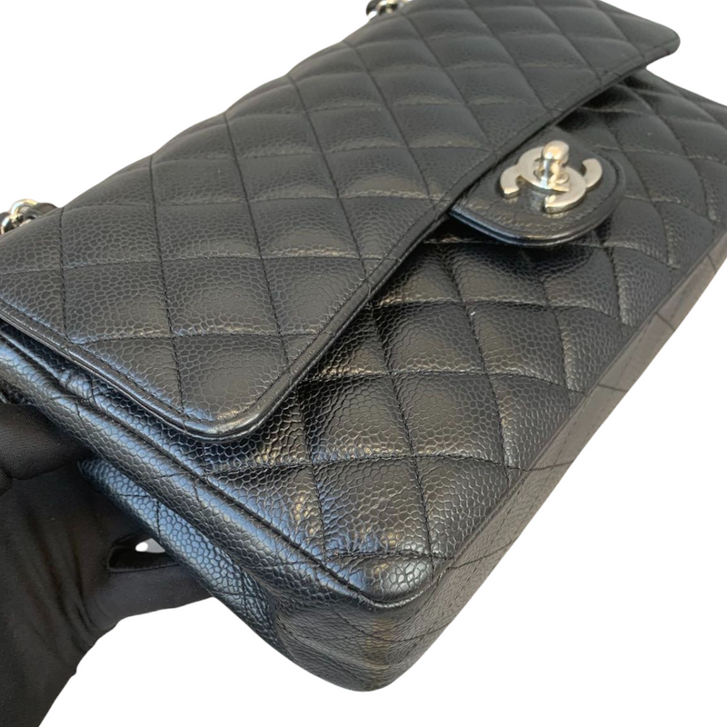 Classic Flap Caviar Medium Black SHW