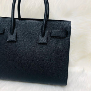 Baby Sac De Jour in Black Grained Leather