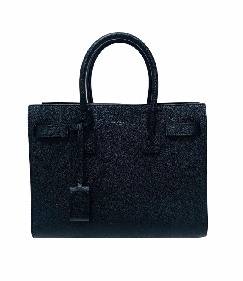 Baby Sac De Jour in Black Grained Leather