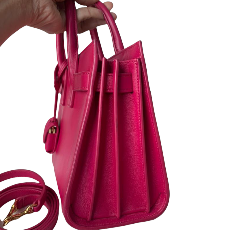 Pink Saint Laurent Nano Sac de Jour Satchel – Designer Revival