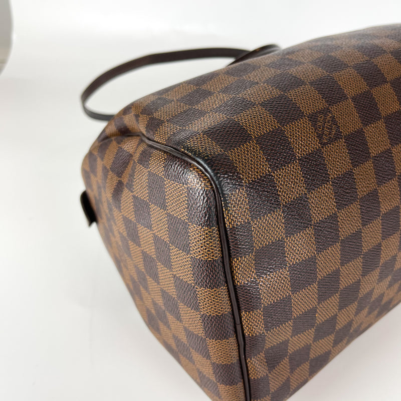 Damier Ebene Speedy 30 Canvas Bag with Strap