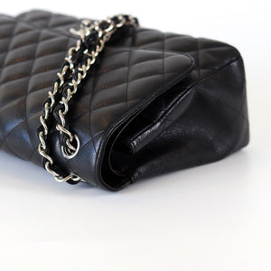 Jumbo Classic Flap Black Caviar Leather with SHW