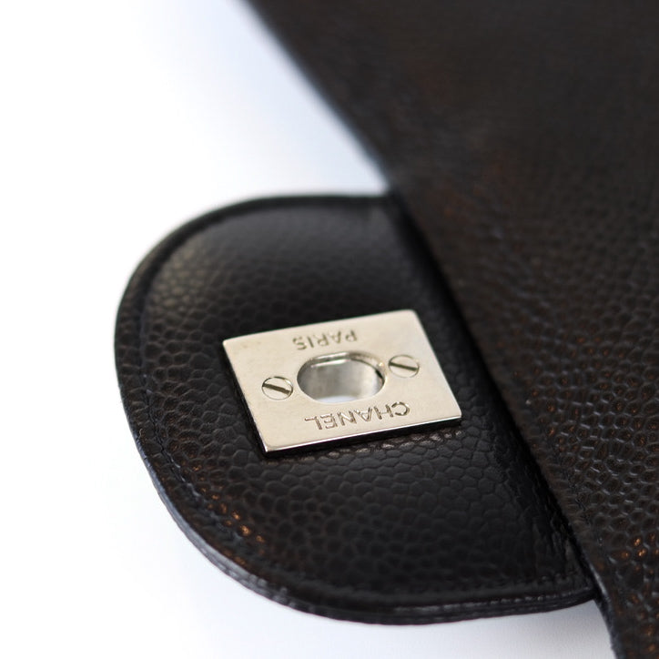 Jumbo Classic Flap Black Caviar Leather with SHW