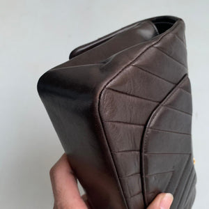 Vintage Classic Flap Chevron Medium GHW Brown