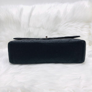 Classic Single Flap Maxi in Black Caviar Leather with SHW